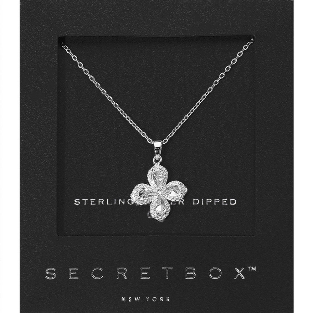 Sterling Silver Fleur Pendant Necklace